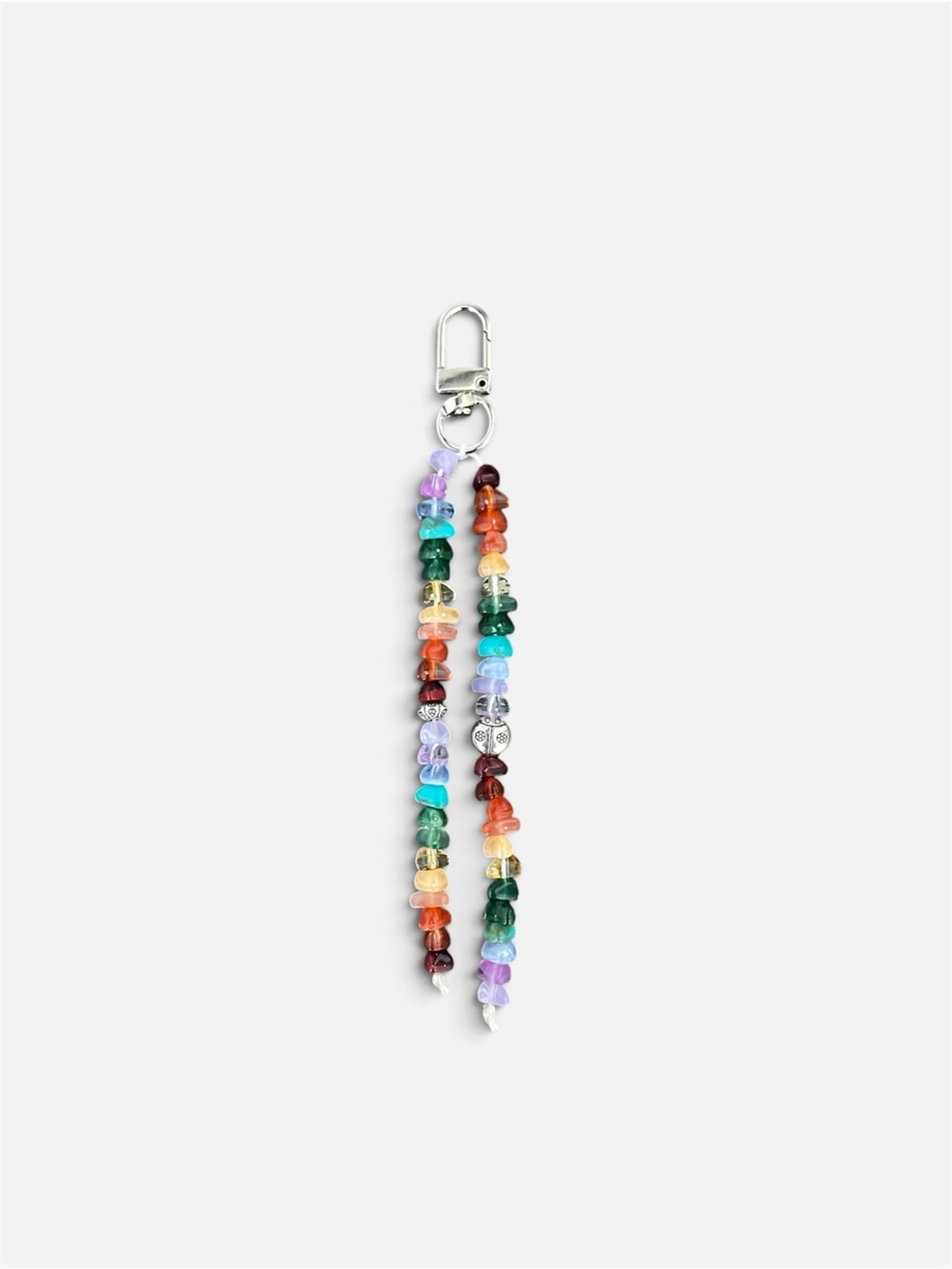 Multicolor Beaded Keychain Charm